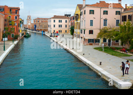 La Fondamenta Arsenale, canal che conduce a Arsenale, Castello, Venezia, Veneto, Italia Foto Stock