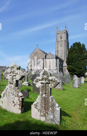 St Nectan la Chiesa a Stoke vicino Hartland in North Devon Foto Stock