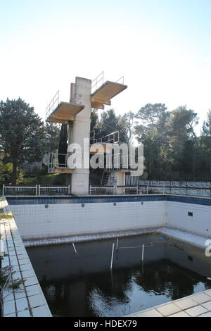 Luminy abbandonato piscina a Marsiglia Foto Stock