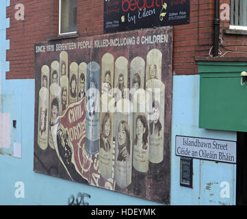Ordine Civile murale,West Belfast, Irlanda del Nord, Regno Unito Foto Stock