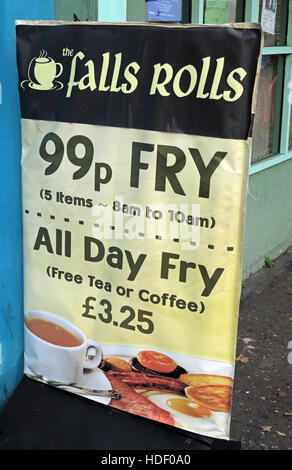Belfast cade Rd - cade rotoli Cafe, il 99p RFI Foto Stock