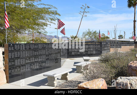 CHIRIACO SUMMIT, CA - Dicembre 10, 2016: Vietnam parete ricordo al Generale Patton Memorial Museum. Foto Stock