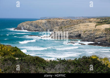 Praia Vila nova de Milfontes, Portogallo, Europa Foto Stock