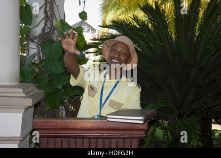 Concierge di un hotel, Punta Cana, Repubblica Dominicana, dei Caraibi Foto Stock