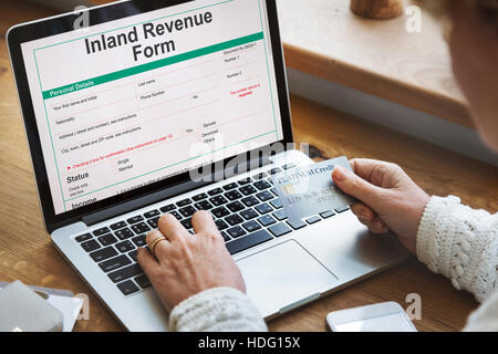 L Inland Revenue Dettagli modulo Concept Foto Stock