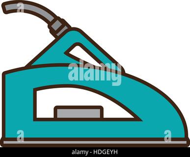 Verde ferro da stiro a vapore per uso domestico illustrazione vettoriale EPS 10 Illustrazione Vettoriale