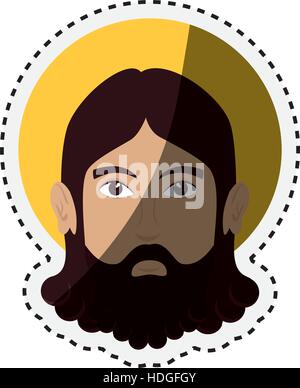 Carattere jesuschrist icona isolato illustrazione vettoriale design Illustrazione Vettoriale