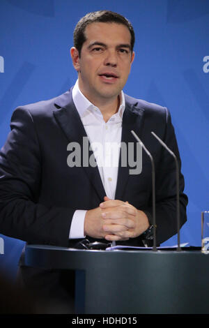 Alexis Tsipras - Treffen der dt. Bundeskanzlerin mit dem griechischen Ministerpraesidenten, Bundeskanzleramt, 23. Maerz 2015, Berlino . Foto Stock