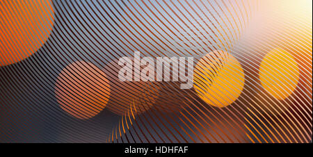 Abstract linee curve con luci maculato su sfondo colorato Foto Stock