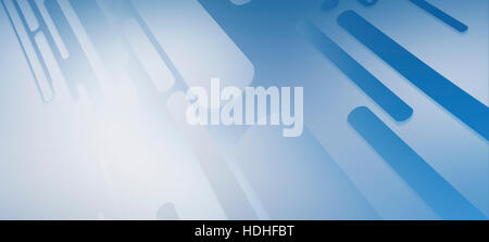Abstract design oblungo su sfondo blu Foto Stock