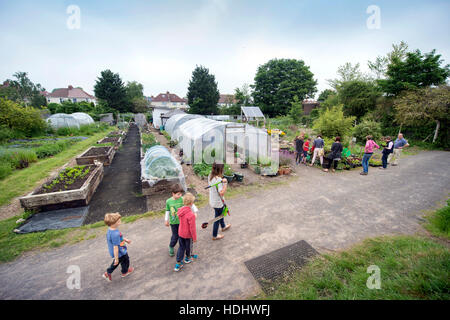 La Collina Dorata comunità giardino in Bristol, Regno Unito Foto Stock