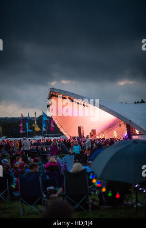 Il 2016 grande tributo music festival, alla periferia di Aberystwyth Wales UK, che si tiene ogni anno in agosto weekend festivo,. Foto Stock