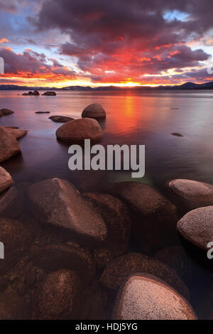 Northe Lake Tahoe Tramonto Foto Stock