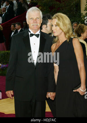 Ted Turner Rebecca Stewart alla Academy Awards in Hollywood, la California il 29 febbraio 2004. Photo credit: Francesco Specker Foto Stock