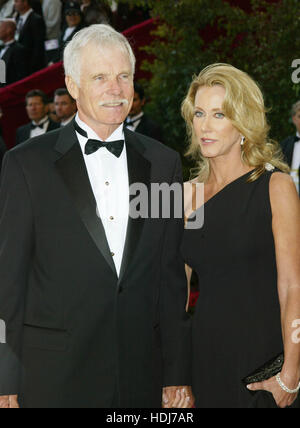 Ted Turner Rebecca Stewart alla Academy Awards in Hollywood, la California il 29 febbraio 2004. Photo credit: Francesco Specker Foto Stock