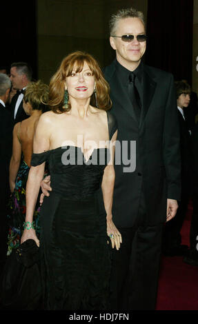 Tim Robbins e Susan Sarandon all'Academy Awards in Hollywood, la California il 29 febbraio 2004. Photo credit: Francesco Specker Foto Stock