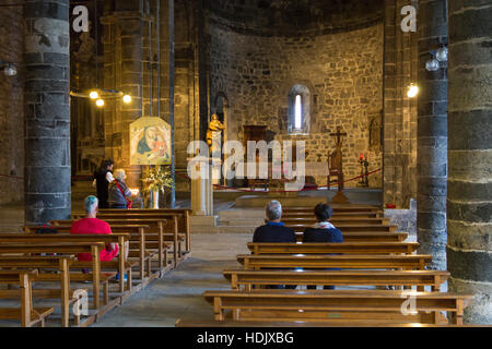 Interno di Santa Margherita di Antiochia Chiesa, Vernazza, Liguria, Italia Foto Stock