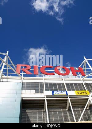 Digital Signage di Ricoh Arena, casa di Coventry City Calcio Club Foto Stock