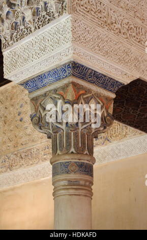 Decorazioni dell'Alhambra di Granada, Spagna Foto Stock