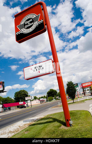 Diner su Wabash Avenue, Springfield, Sangamon County, Illinois, Stati Uniti d'America. Foto Stock