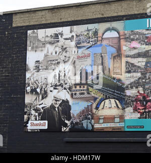 Shankill Rd & Storia protestante,Belfast International parete di pace,Cupar modo,West Belfast,NI,UK Foto Stock