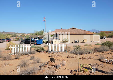 Boot Hill alla superstizione Mountain Museum, in Apache Junction, Arizona, sul percorso 88. Foto Stock