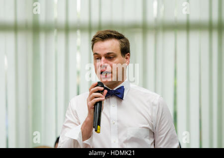 SINGBURI - gennaio 19 : Volontarii del Corpo della Pace degli Stati Uniti prima di un incontro di formazione e programma Community-Based Sviluppo Organizzativo Foto Stock