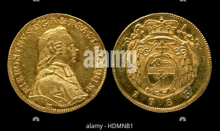 Oro Ducato del conte Hieronymus von Colloredo Foto Stock