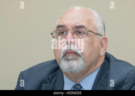 Sao Paulo, Brasile. Xiii Dec, 2016. São Paulo, Brasile, Dicembre 13, 2016. Rui Eduardo Saldanha Vargas, vicepresidente della Associazione Brasiliana di proteina animale in conferenza stampa, São Paulo, Brasile. Credito: Alf Ribeiro/Alamy Live News Foto Stock