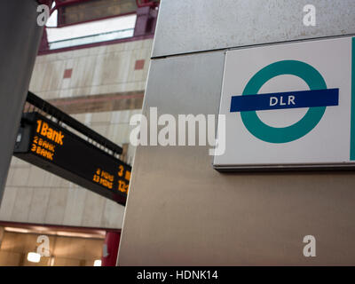 Segno DLR Foto Stock