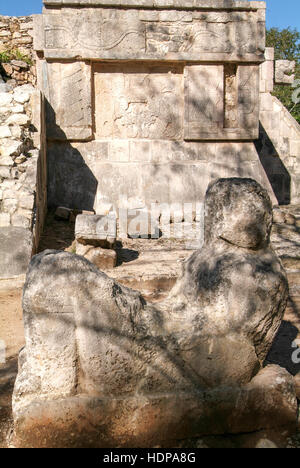 Piattaforma di Venere a Chichen Itza in Yucatan, Messico Foto Stock