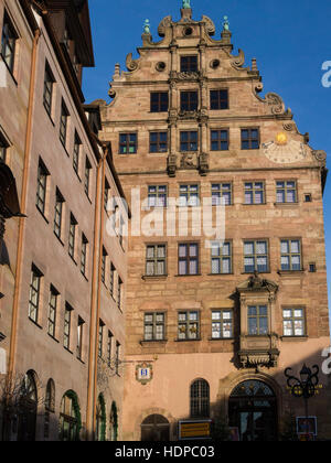 Nurnberg Stadtmuseum Norimberga Baviera Germania UE di Norimberga conservate solo grandi merchant house del tardo rinascimento che mostra la storia di Norimberga Foto Stock