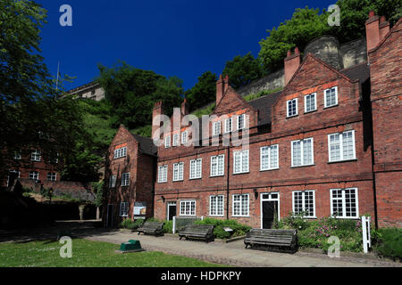 I tini di filtrazione yard Museum e Museo dell'infanzia e Nottingham Castle, città di Nottingham, Nottinghamshire, Inghilterra. Foto Stock