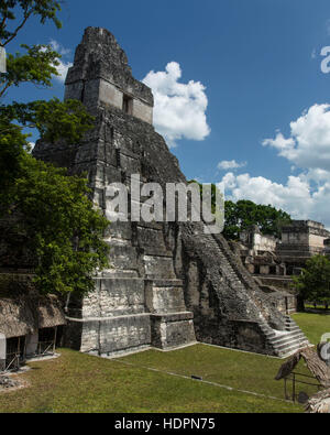Tempio che io o tempio della grande Jaguar, è una piramide funeraria dedicata a Jasaw Chan K'awil, che fu seppellito nella struttura in ANNUNCIO 734. Il pyram Foto Stock