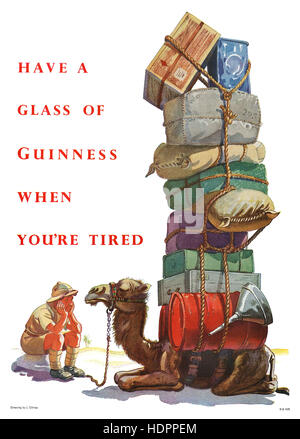 1945 British pubblicità per Guinness illustrato da John Gilroy Foto Stock
