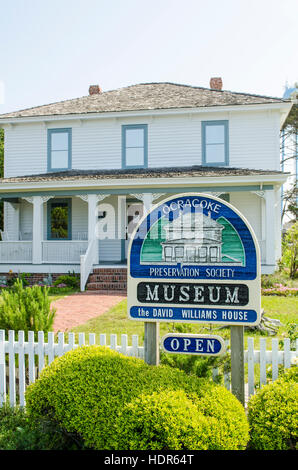 David Williams Hosue Museum, Ocracoke Island, Outer Banks, North Carolina, Stati Uniti d'America. Foto Stock