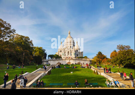 Parigi - 3 novembre: Basilica del Sacro Cuore di Parigi (Sacro Cuore) il 3 novembre 2016 a Parigi, Francia. Foto Stock