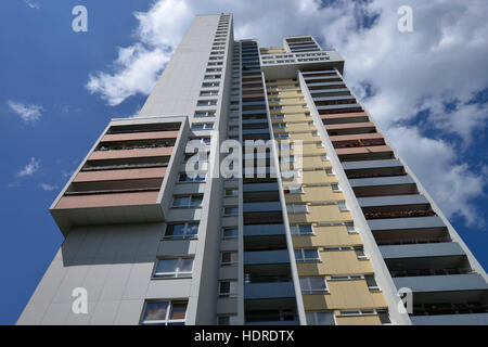 Wohnhochhaus ideale, Fritz-Erler-Allee 120, Gropiusstadt, Neukoelln, Berlino, Deutschland Foto Stock