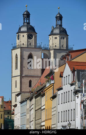 Altstadt, Stadtkirche Sankt Marien, Lutherstadt Wittenberg, Sachsen-Anhalt, Deutschland Foto Stock