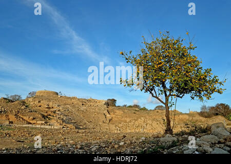 Antico anfiteatro ellenistico in Paphos, Cipro Foto Stock