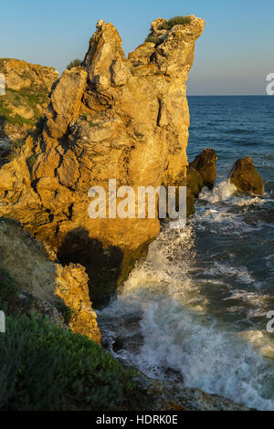 Generali beach all'alba. Regionale Karalar landscape park in Crimea. Foto Stock