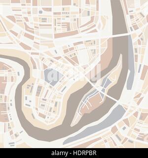Vector decorativi mappa della città Illustrazione Vettoriale