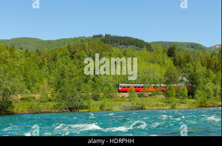 Stazione di Oslo e Bergen in montagna. La Norvegia. Foto Stock