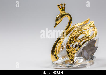 Cristallo di Figurine di cigno Foto Stock