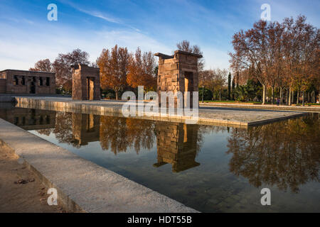 Tempio di Debod. Parque del Oeste, Madrid Spagna. Foto Stock