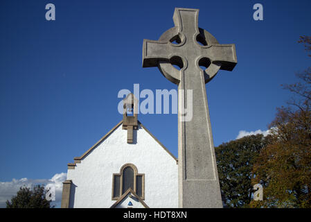 Piccola vecchia chiesa memoriale old St Andrews Chiesa di Scozia Drumchapel Foto Stock