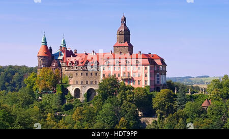 Schloss Fuerstenstein in Schlesien, Polen - castello Fuerstenstein in Slesia, Polonia Foto Stock