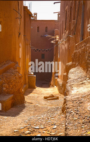 La costruzione originale della vecchia Medina di Ouarzazate, Marocco Foto Stock