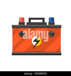 Batteria di accumulatori di energia e di potenza elettrica. Illustrazione Vettoriale