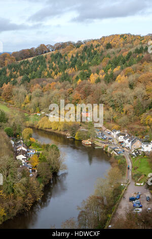 Autunno sul fiume Wye a Symonds Yat, Gloucestershire, England, Regno Unito Foto Stock